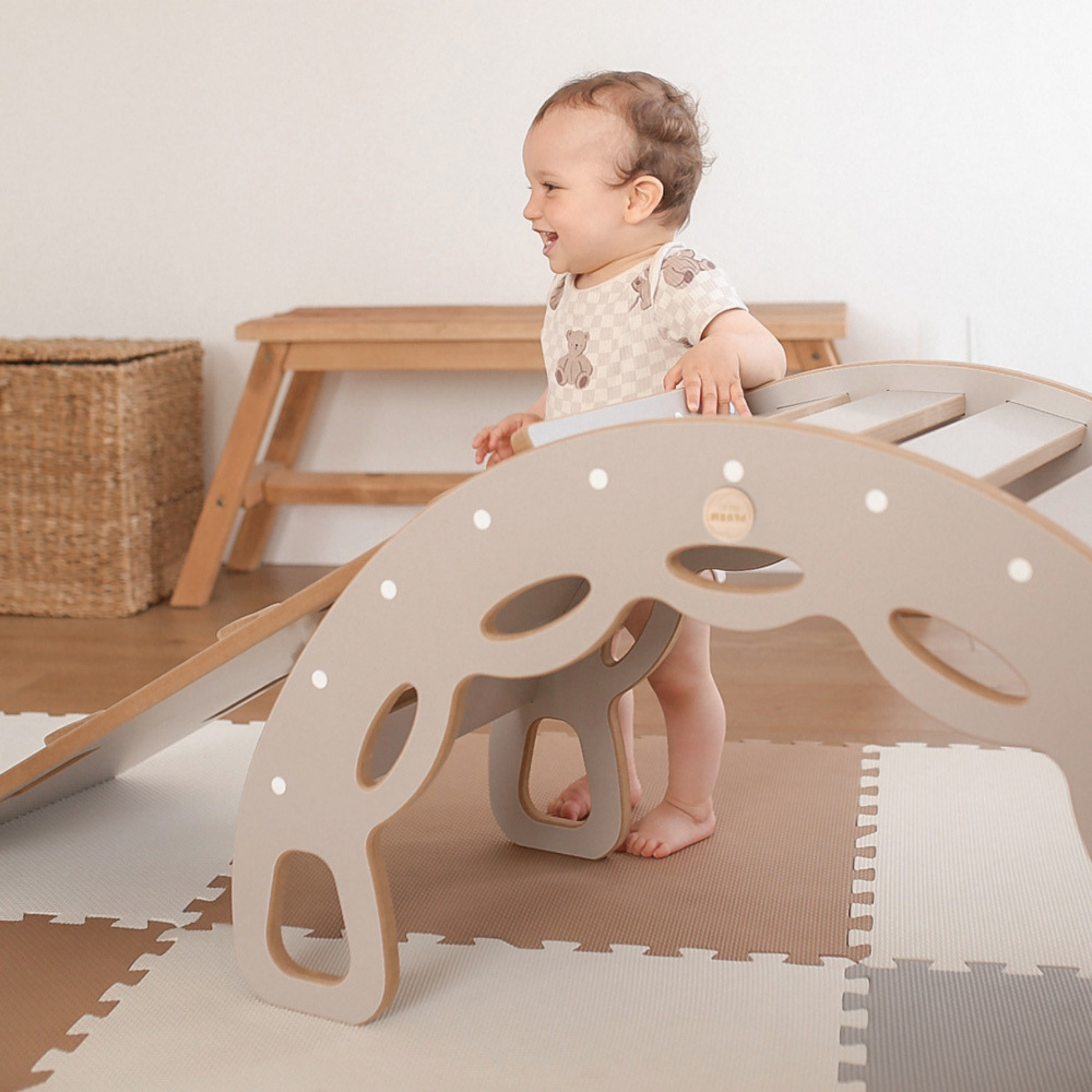 Lionherz Big Rocker 3in1 dondolo beige 90x41x50 con rampa