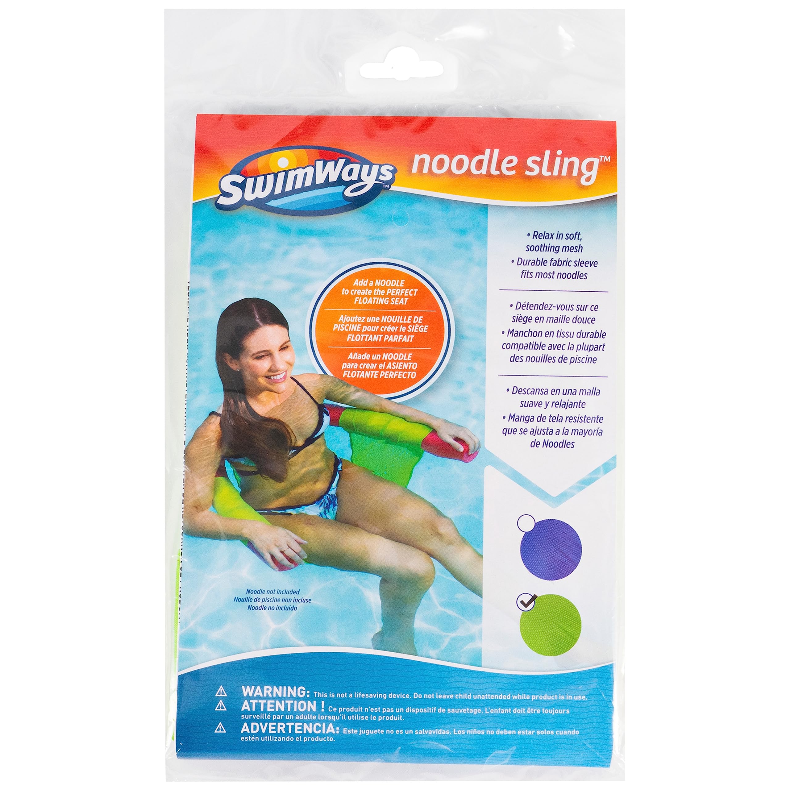 Swimways Noodle Sling sedia galleggiante piscina rete