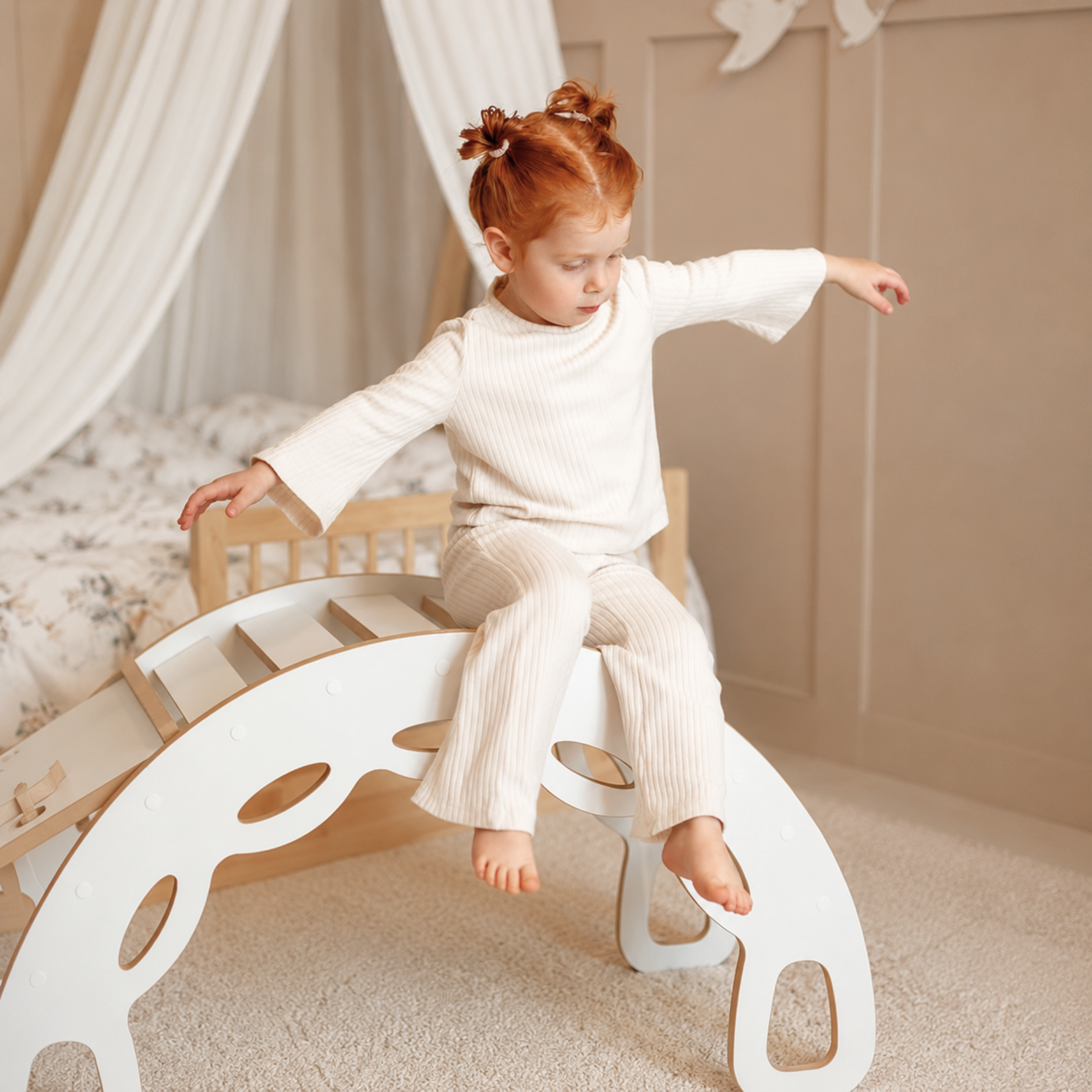 Lionherz Big Rocker 3in1 Dondolo Legno Bianco 90 cm