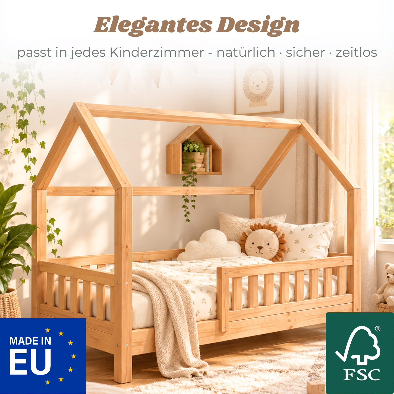 Lionherz YappyTrygg Junior letto casetta 160x80 bianco
