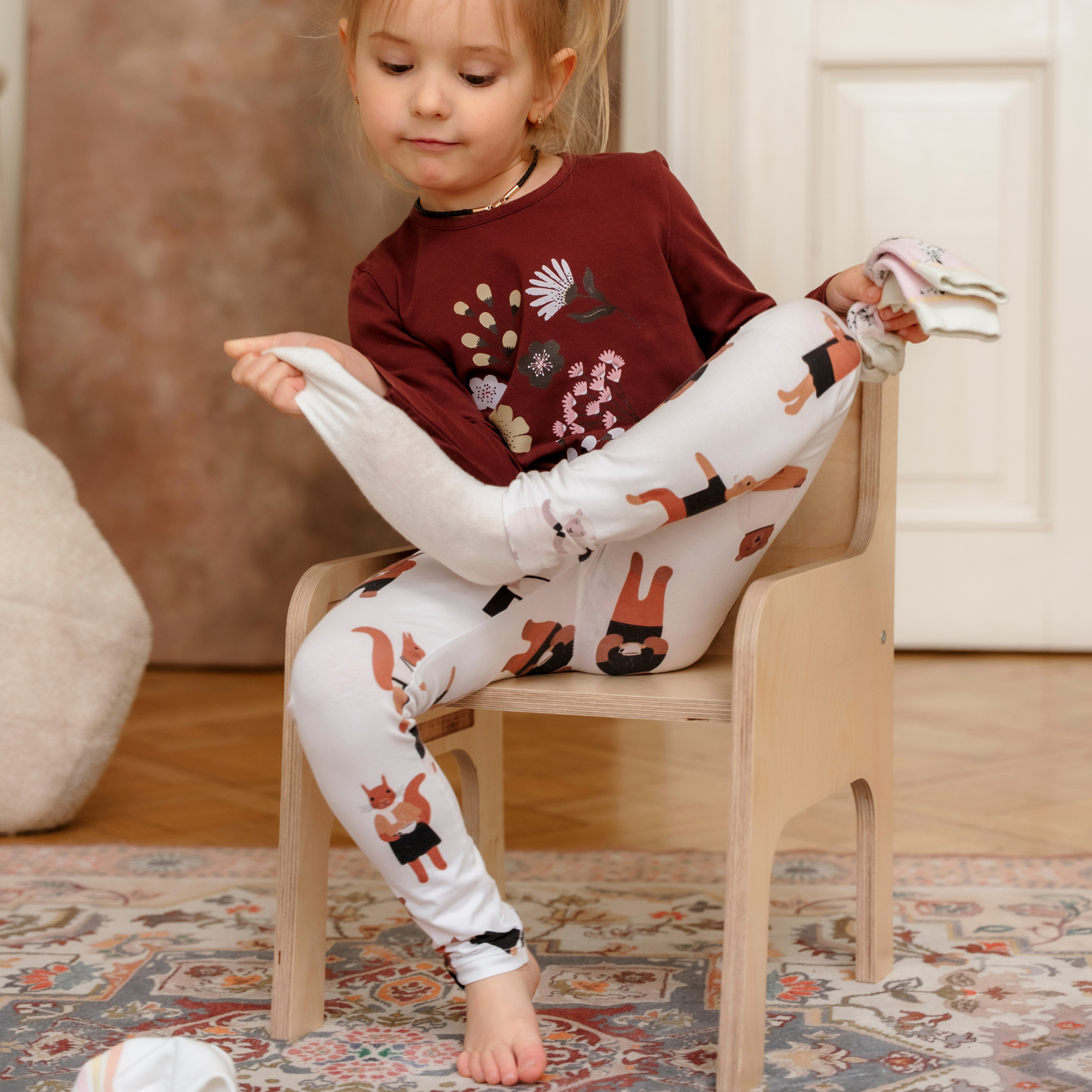 Lionherz Tulla sedia Montessori legno naturale regolabile