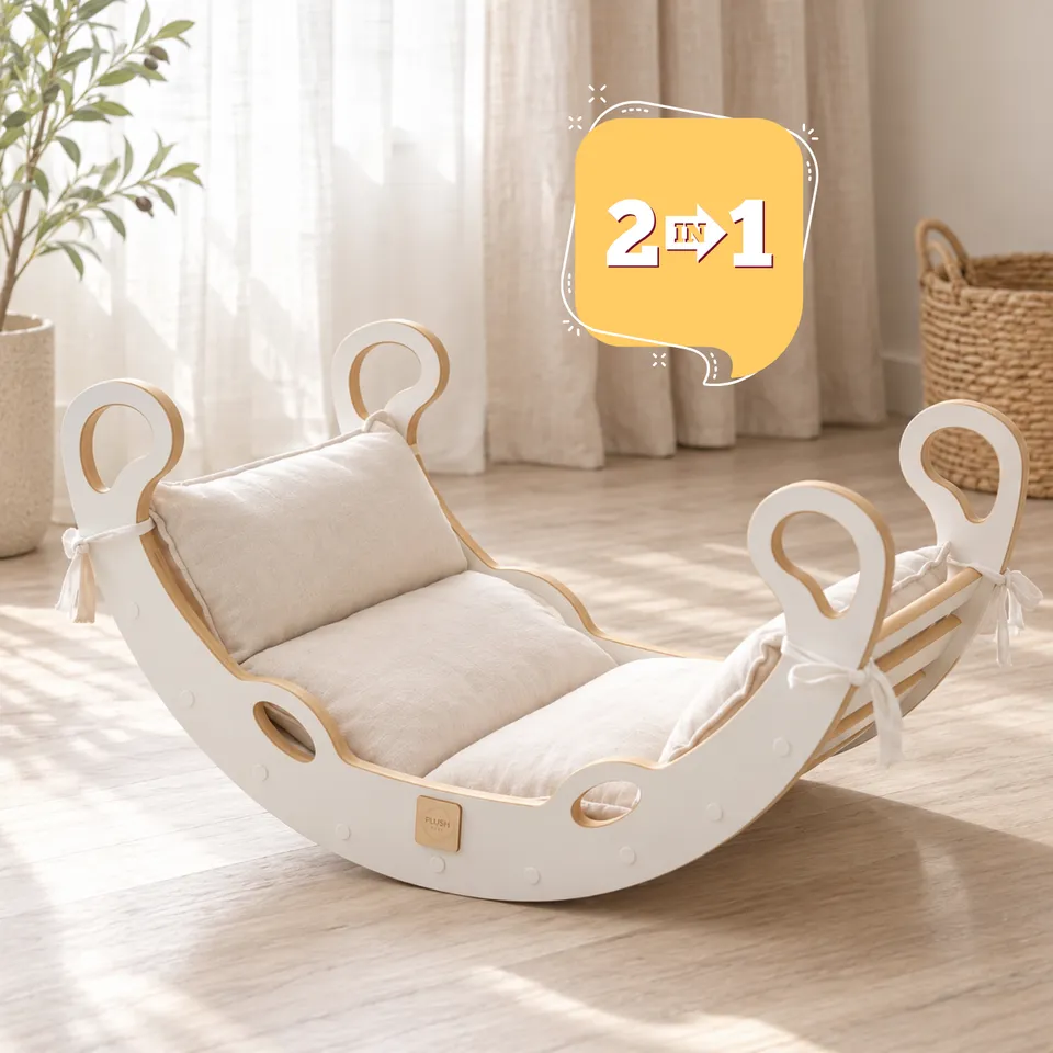Lionherz Mini Rocker 2in1 dondolo crema 75x39x40 cuscino