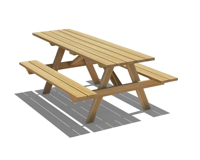 Pozza 1865 Arredo Urbano Pic-Nic Inclusive tavolo con panchine
