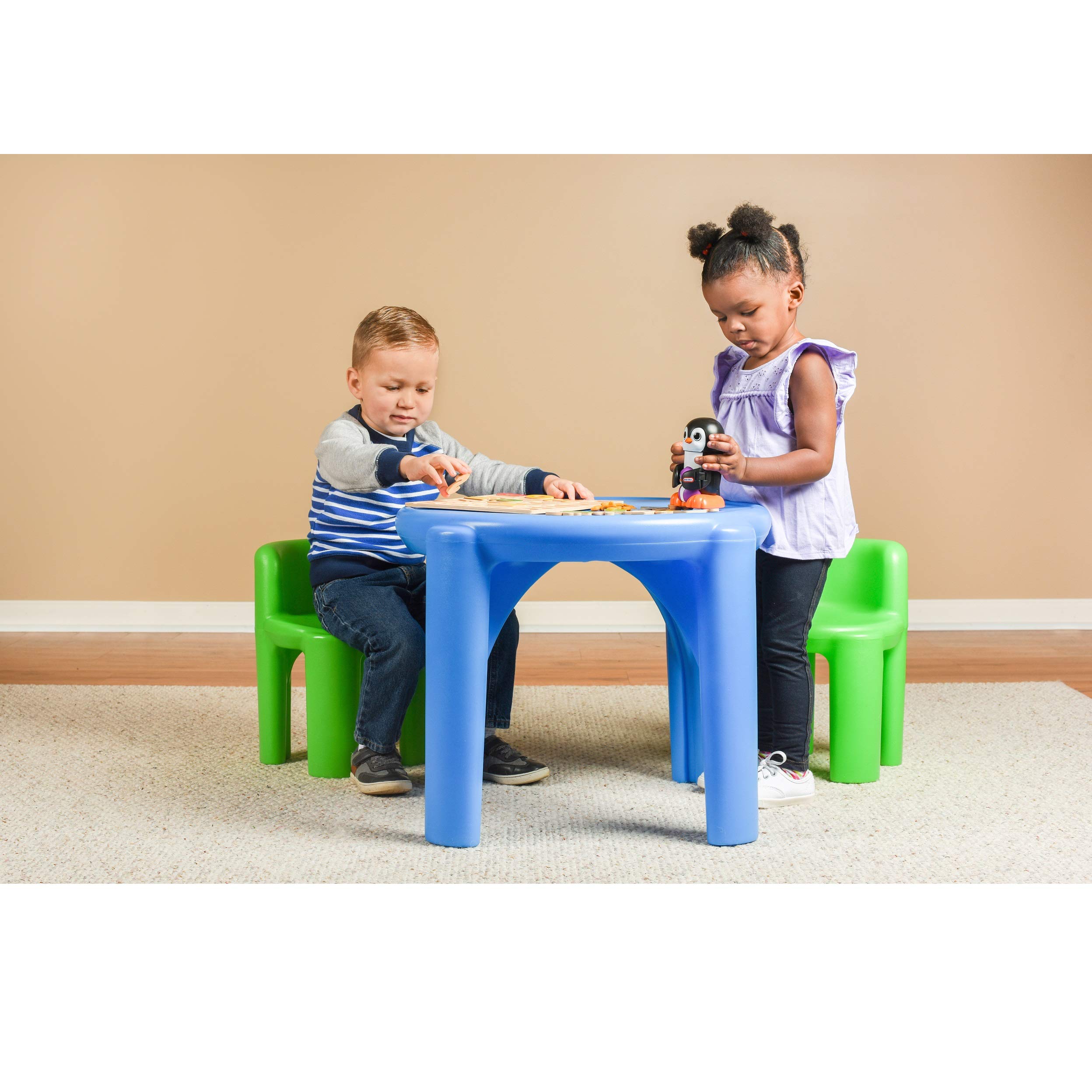 Little Tikes Bright 'n Bold Tavolo con 2 Sedie Verde Blu