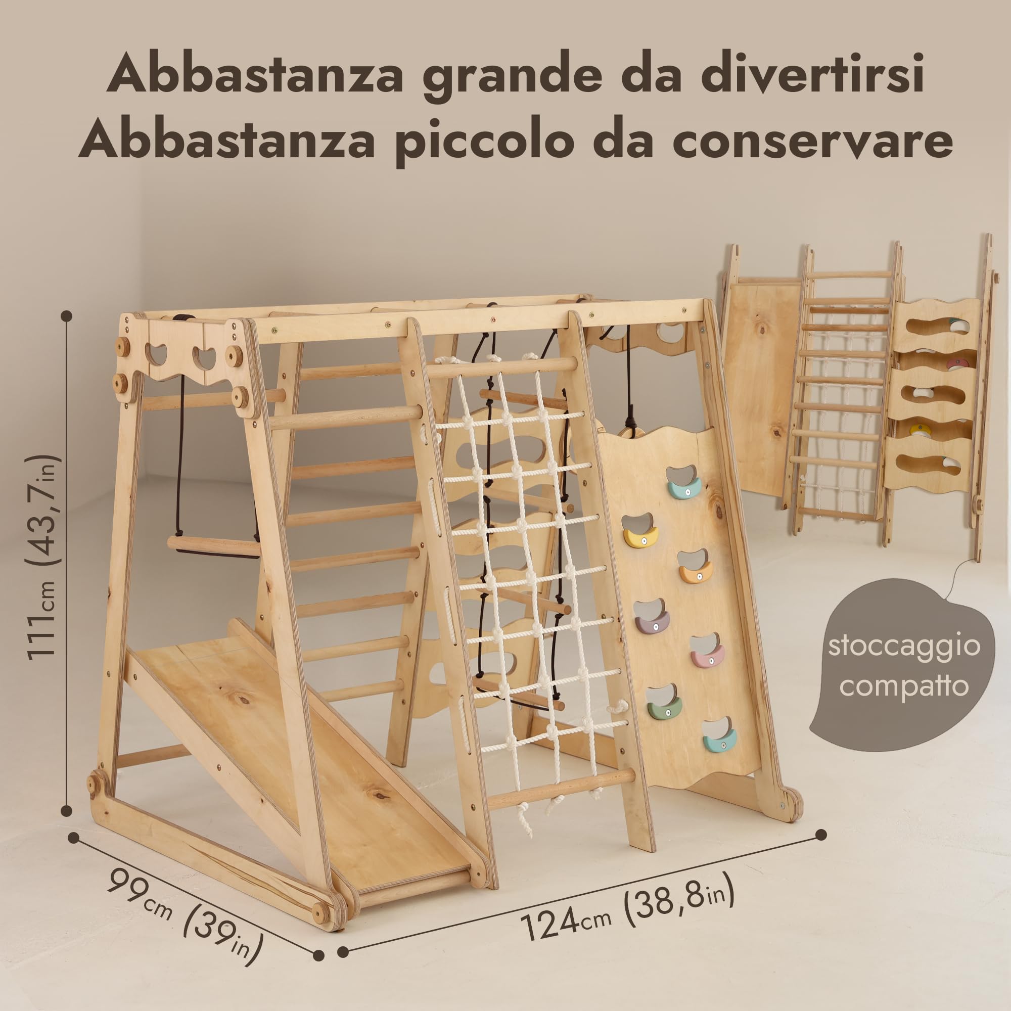 Goodevas Palestrina arrampicata bambini Mini Area giochi legno