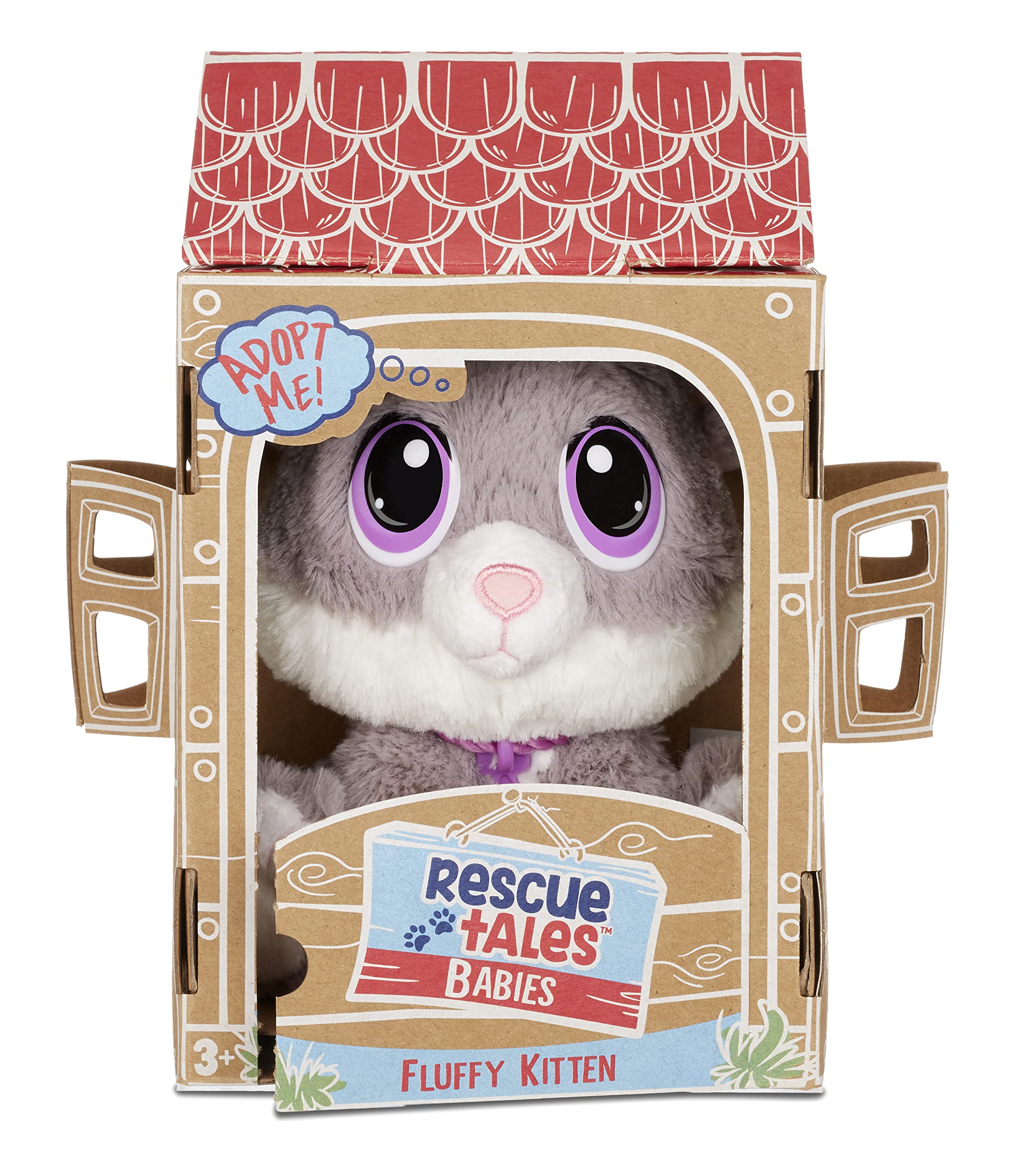 Little Tikes Rescue Tales gattino peluche morbido con cuccia