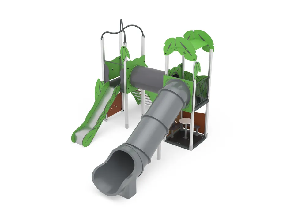 Pozza 1865 Leaves Merlino con Scivolo a Tubo due torri gioco