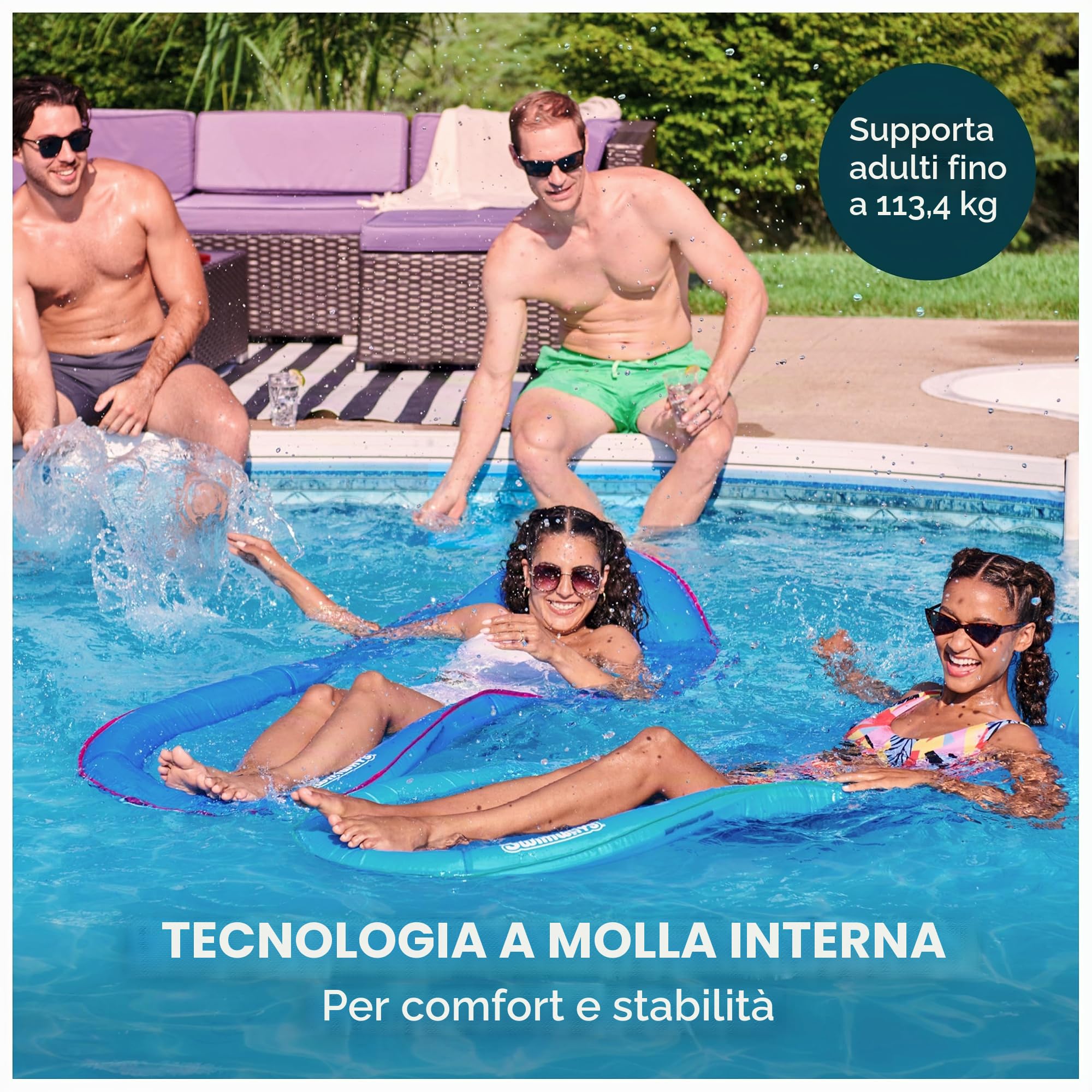 Swimways Spring Float Amaca Gonfiabile Adulti 172 cm fino 113 kg