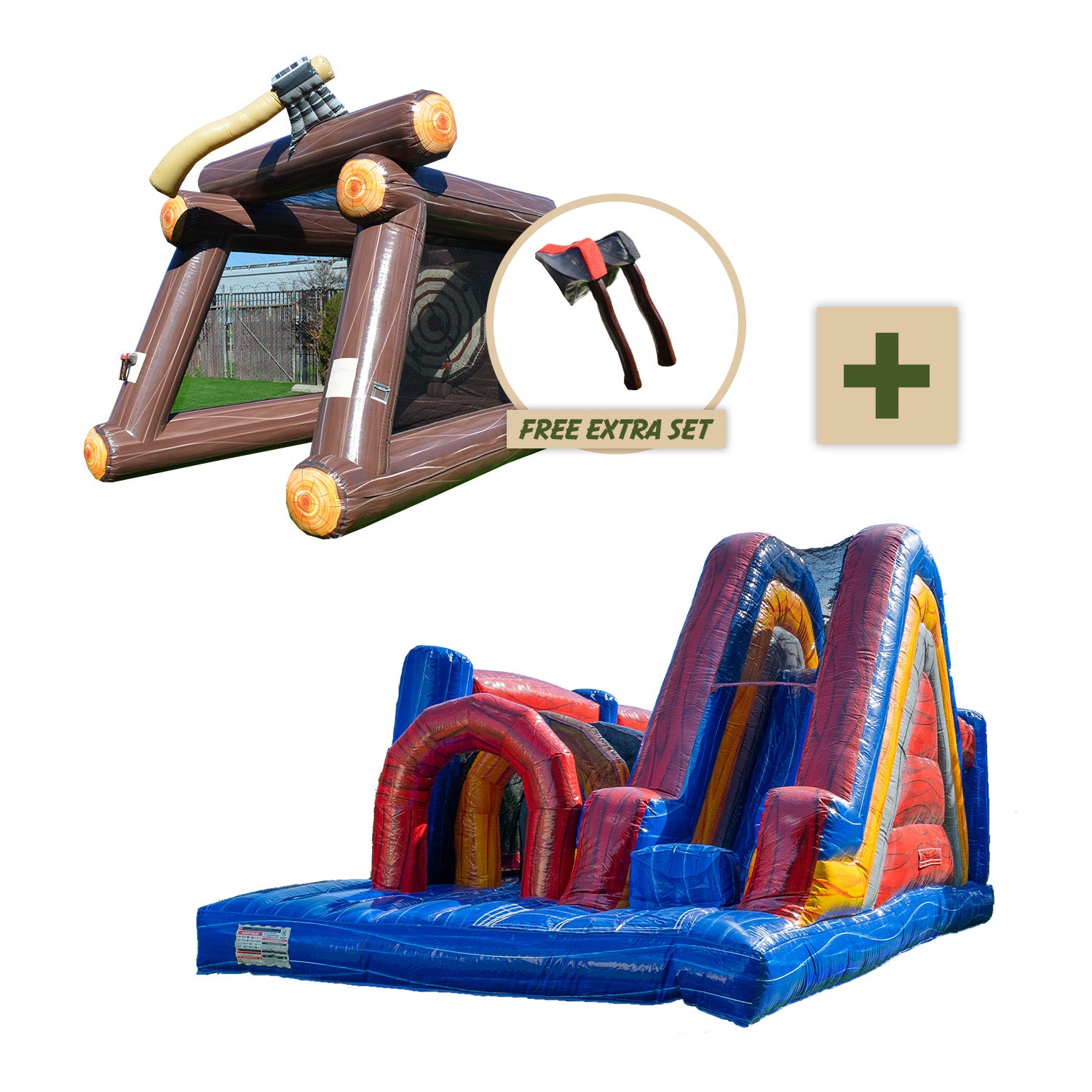XJUMP Bundles Retro U Run percorso ostacoli gonfiabile scivolo
