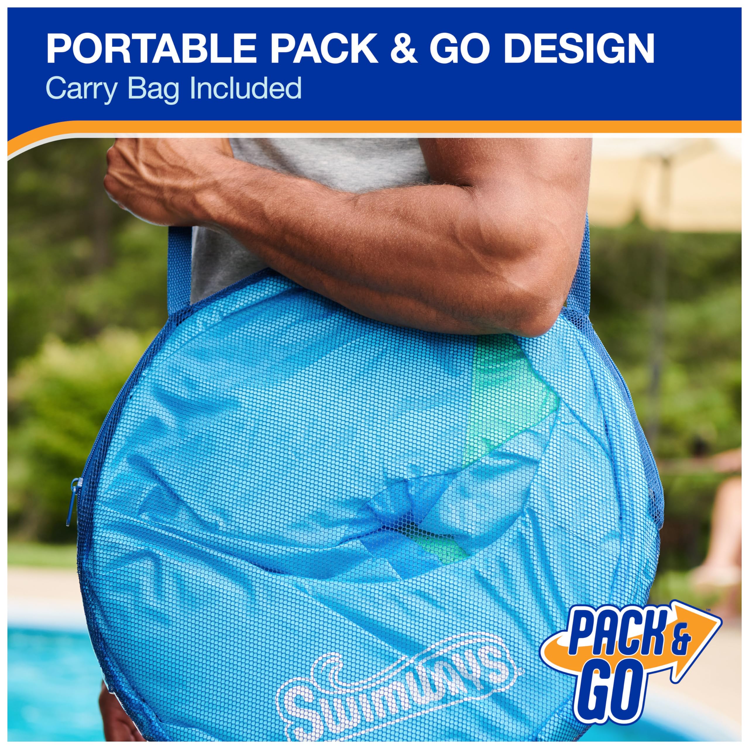Swimways Spring Float Hyper-Flate Aqua Poltrona Piscina con Schienale