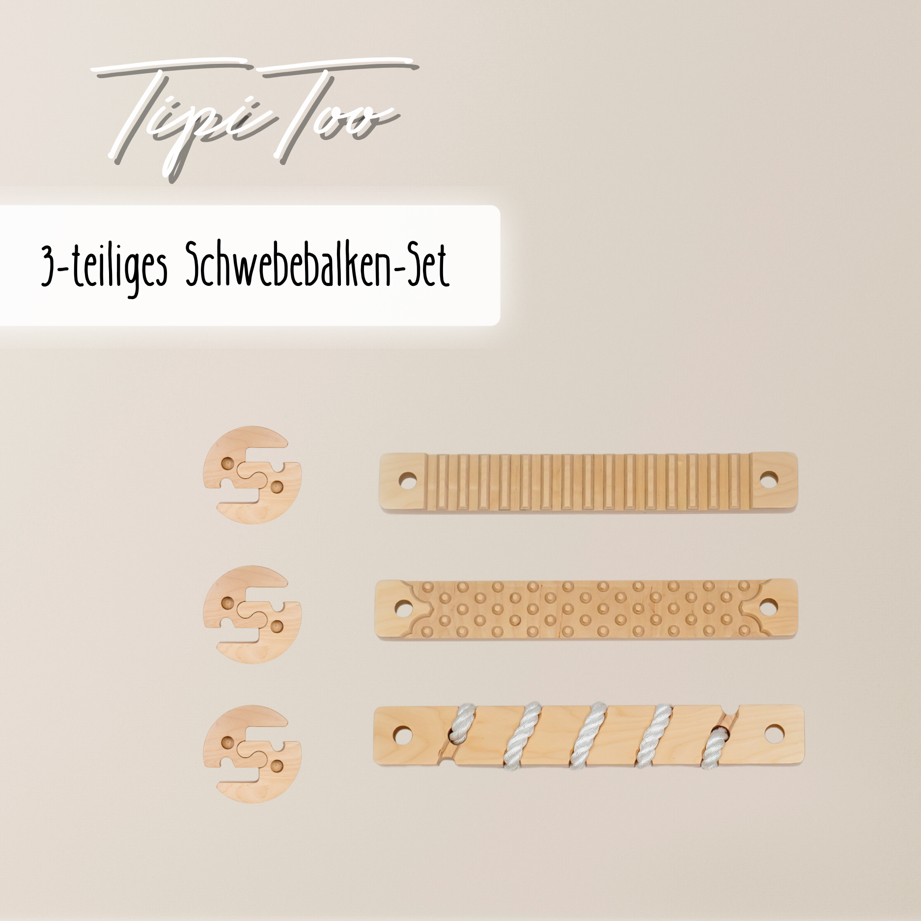 Lionherz TipiToo trave equilibrio legno 3x58cm 3 pezzi