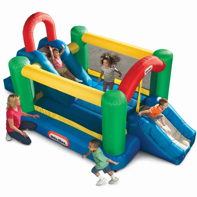 Little Tikes Doppio Parco Giochi Gonfiabile con scivolo 3 posti