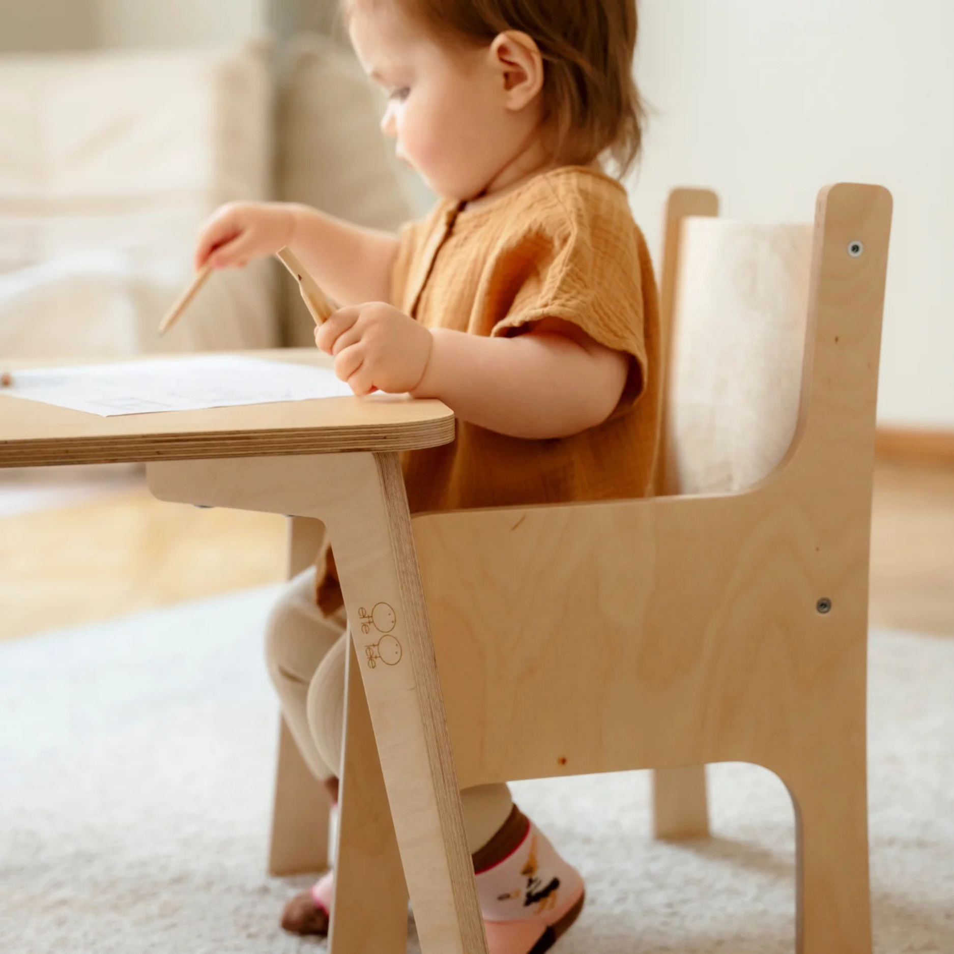Lionherz Tulla sedia Montessori legno naturale regolabile