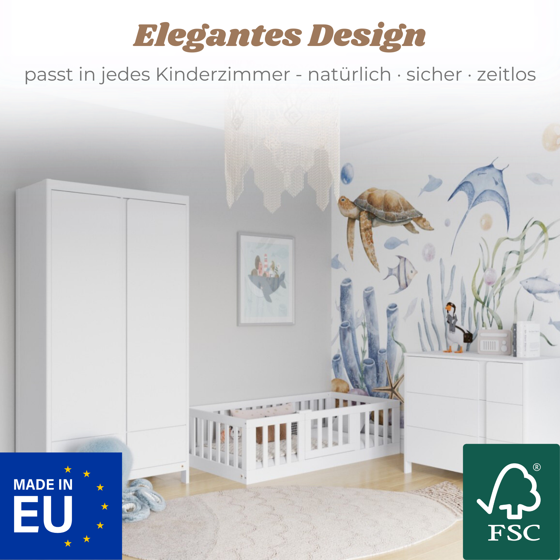 Lionherz Yappy Classic armadio bambini 2 ante bianco