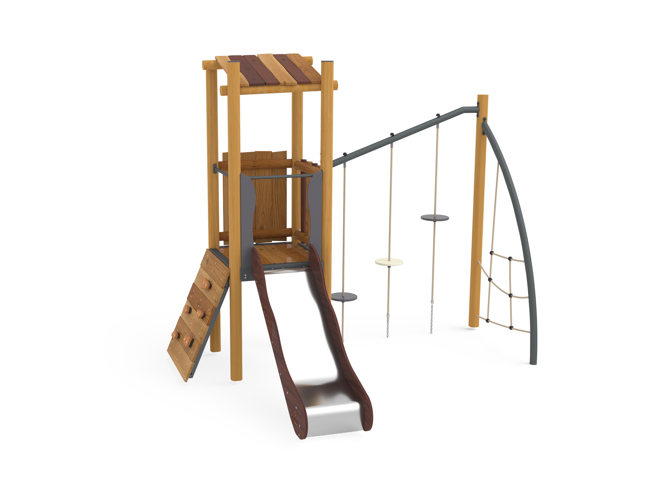 Pozza 1865 Albicocca Primitiv torre scivolo con palestra