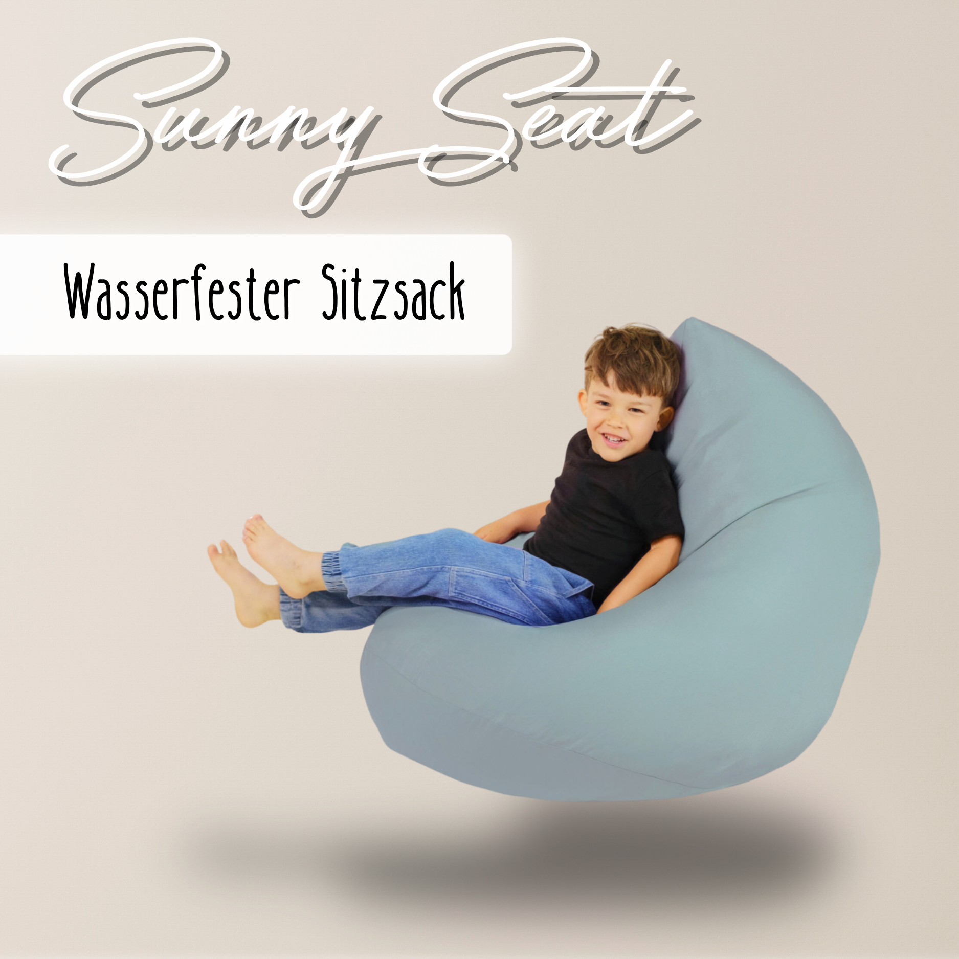 Lionherz Sunny Seat pouf bambini 80x85 impermeabile taupe