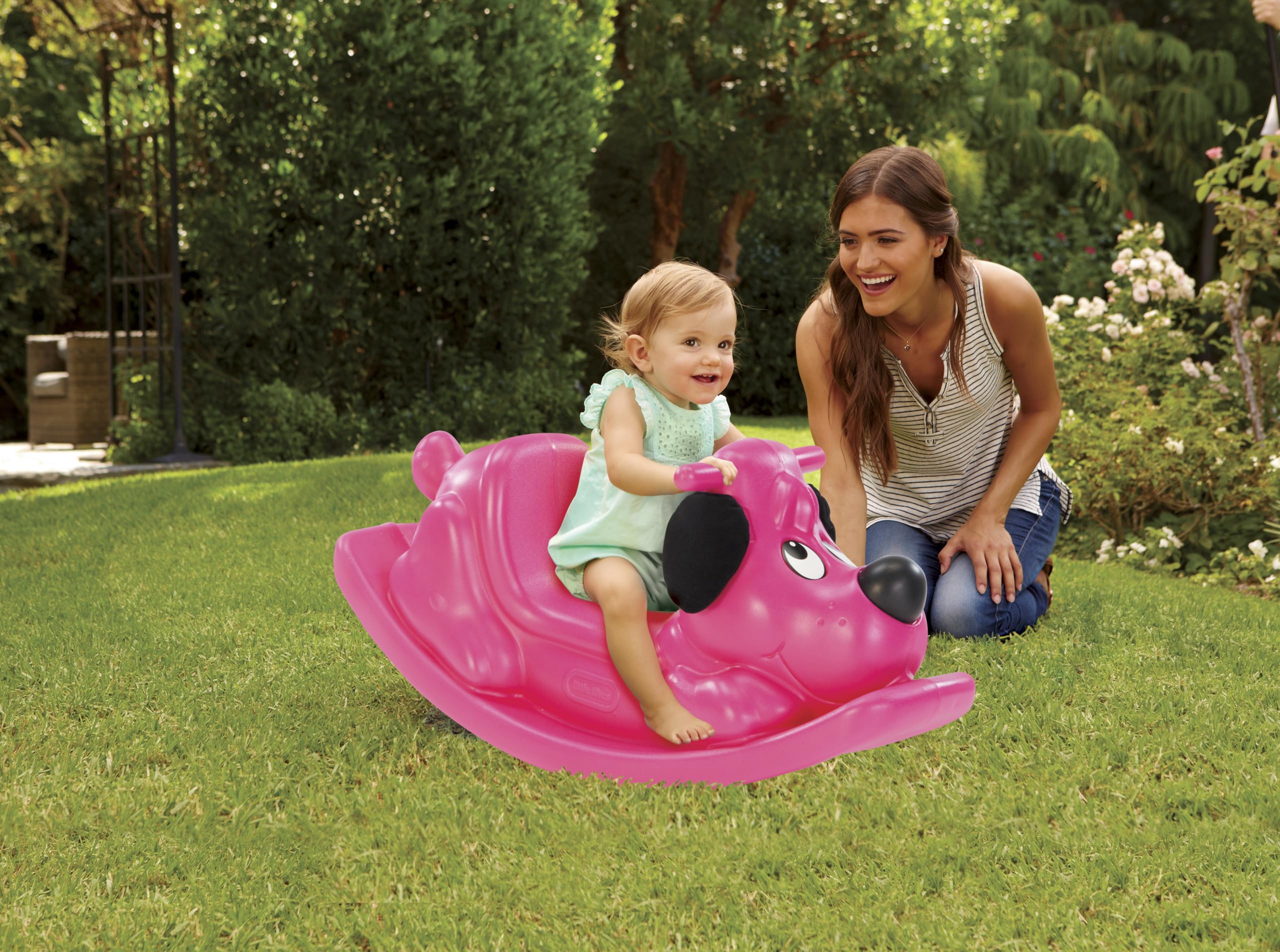 Little Tikes Rockin Puppy dondolo magenta interni esterni
