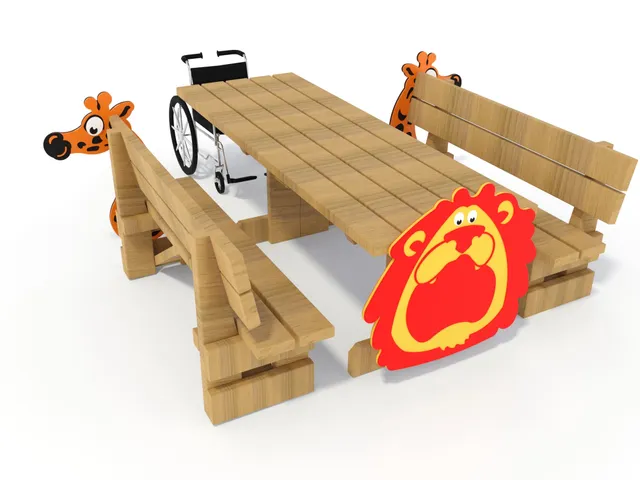 Pozza Arredo Urbano Leone tavolo picnic statico da esterno
