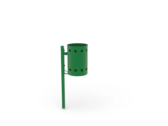 Pozza 1865 Arredo Urbano Cestino Verniciato Cestino Acciaio