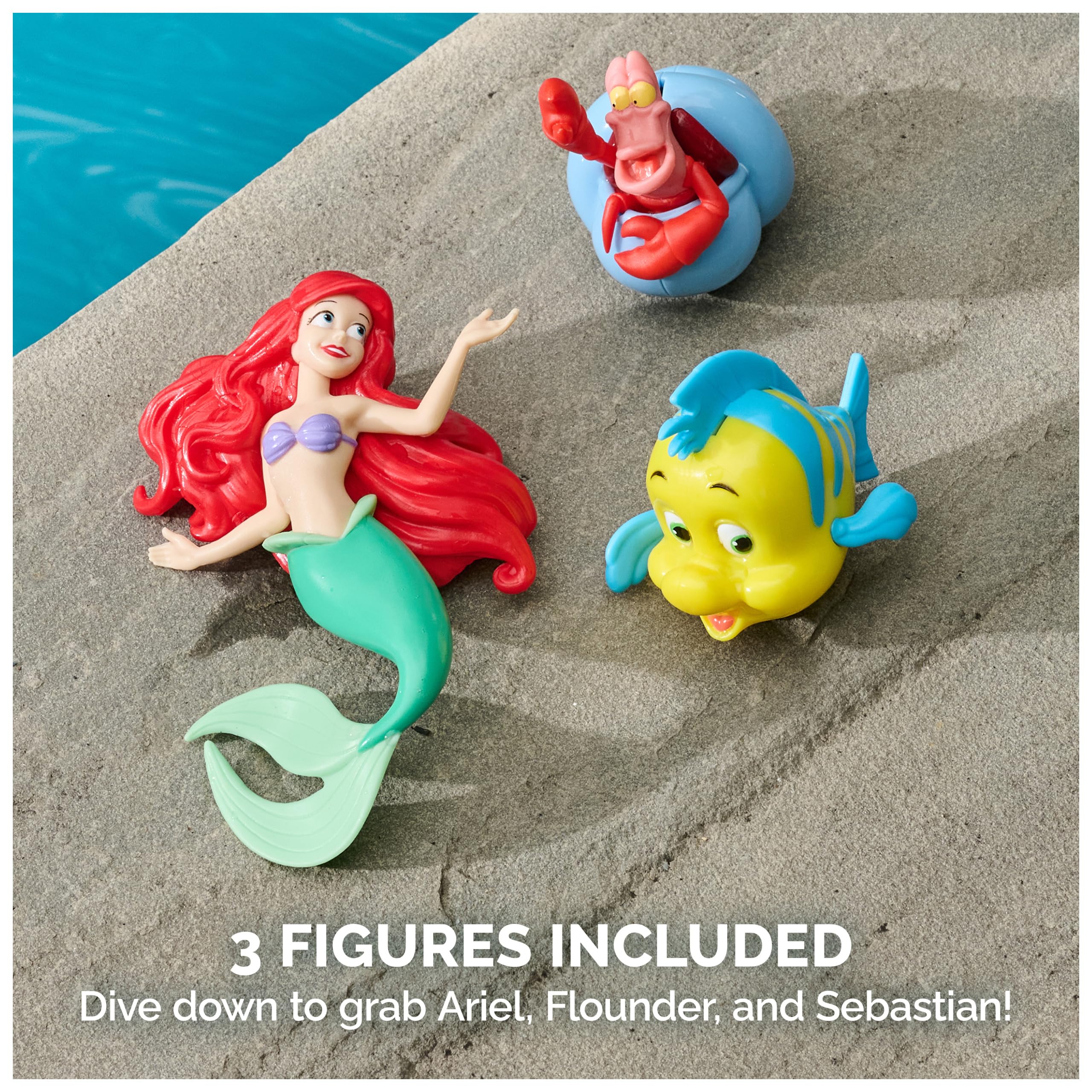 SwimWays Water Toys Ariel Dive giocattoli piscina 3 pezzi Sirenetta