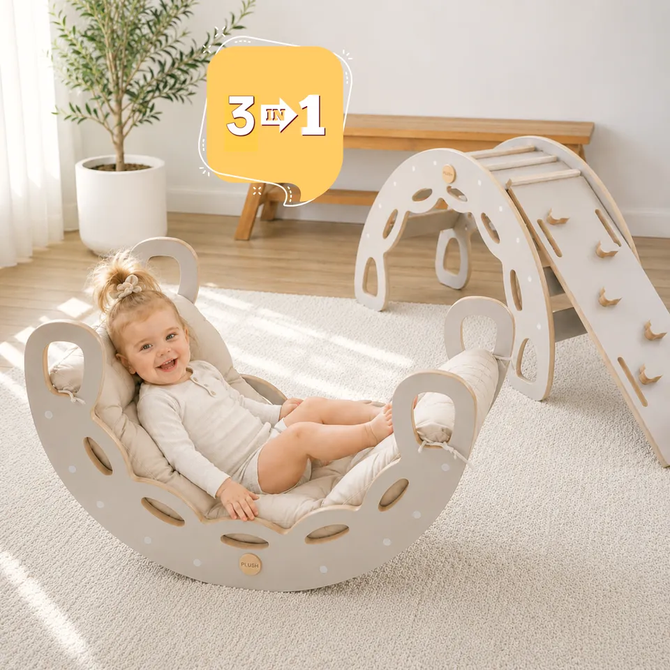 Lionherz Big Rocker 3in1 dondolo beige 90x41x50 con rampa