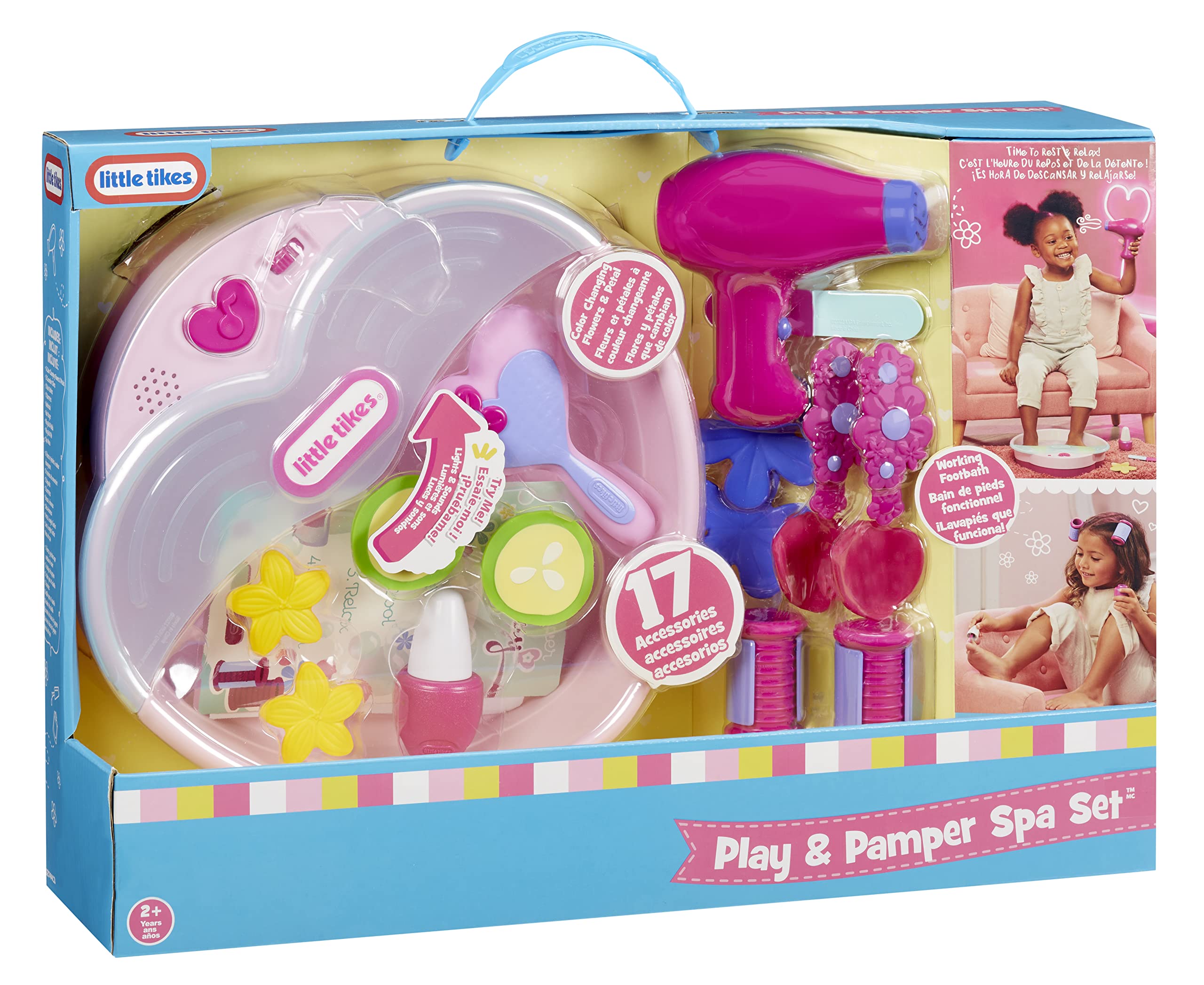 Little Tikes Play Pamper Set Spa Bambini 17 accessori 2+ anni