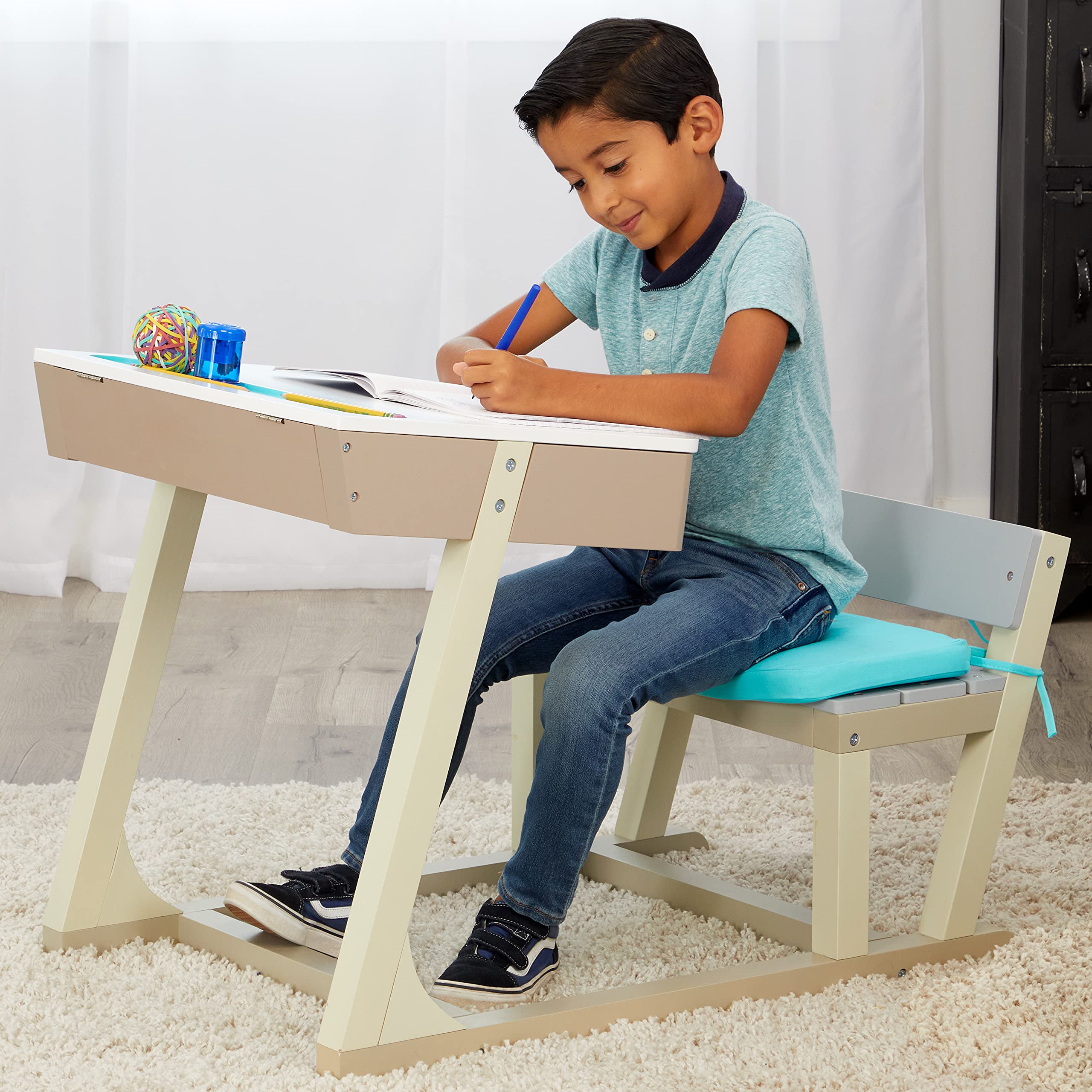 Little Tikes Great Ideas scrivania legno bambini 3-8 anni