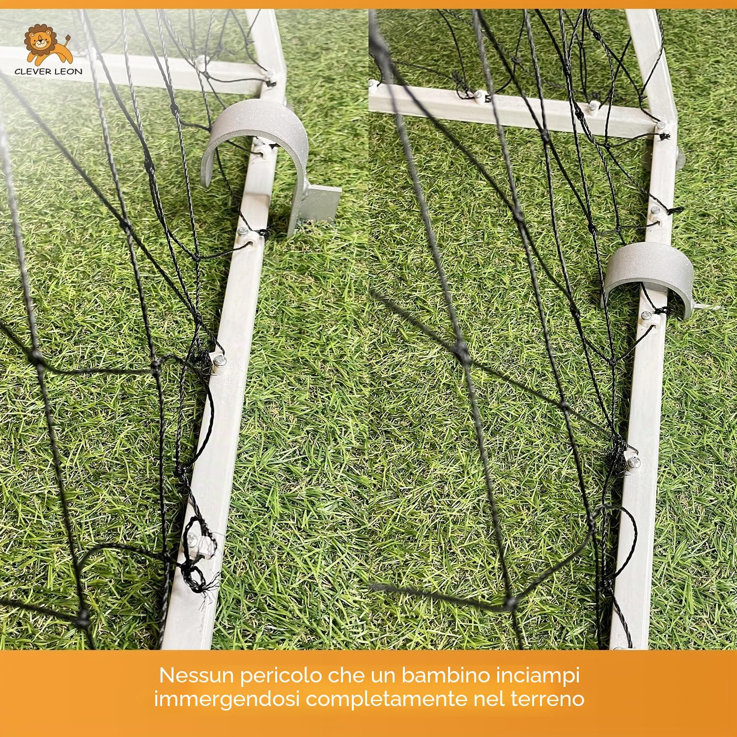 Clever Leon ancoraggio terra trampolino acciaio 4 pezzi 330mm