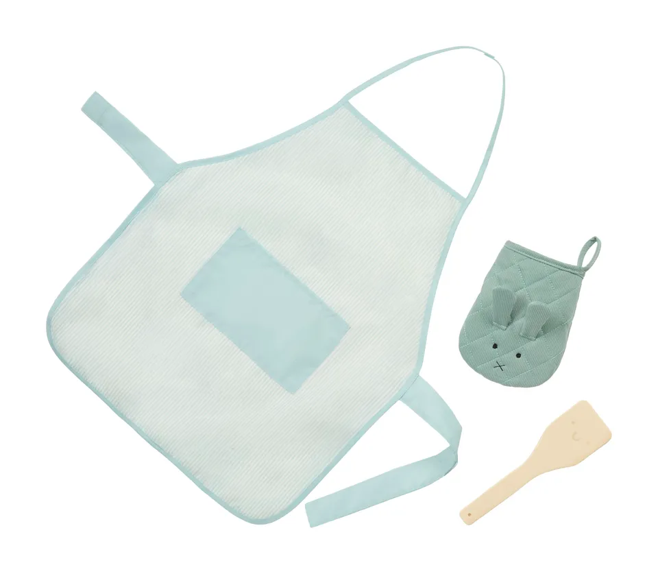 Little Tikes Sweet Spaces set cucina grembiule guanto Sea Foam 3 pezzi