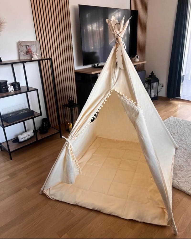 Lionherz Tipi tenda bambini cotone set base crema