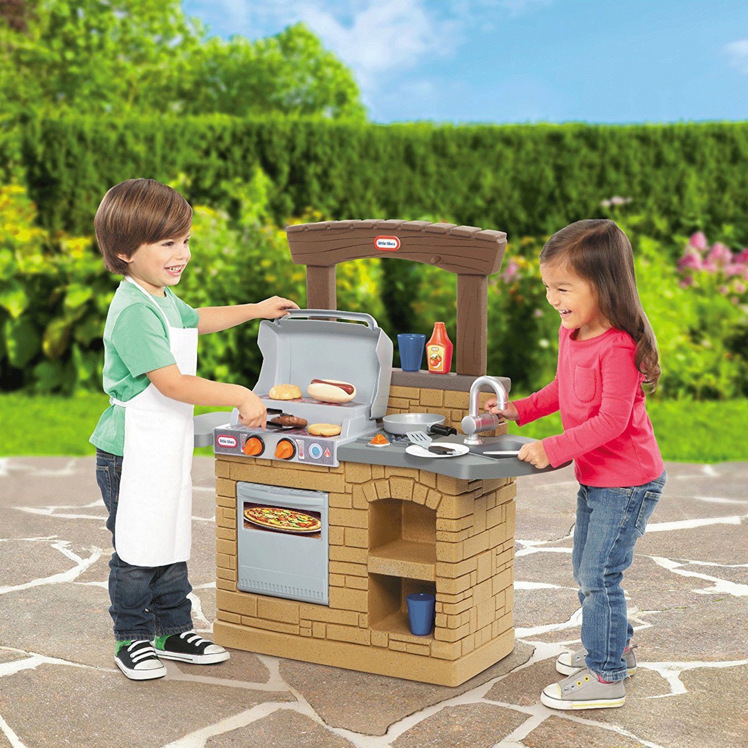Little Tikes Cook 'n Play barbecue giocattolo doppio livello esterno