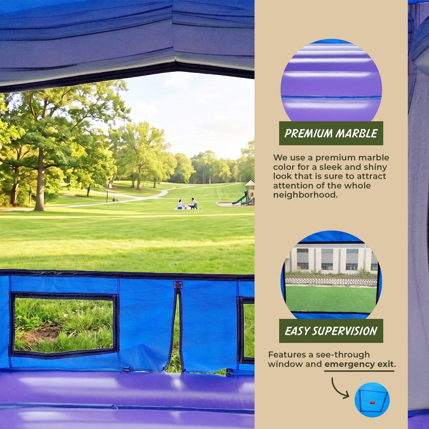 XJUMP Bounce Houses Purple Crest 13x13 Castello Gonfiabile