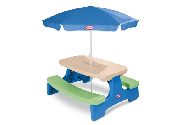 Little Tikes Easy Store Junior Tavolo Picnic con Ombrello