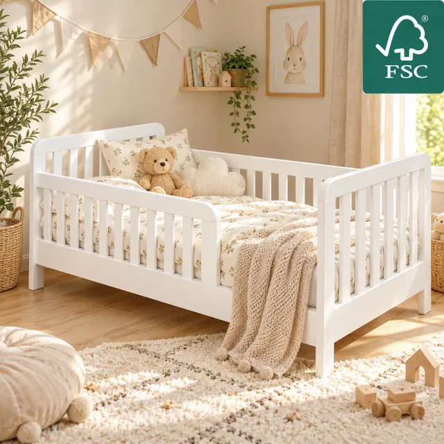 Lionherz YappyTerra Junior letto bambini 160x80 bianco spondina