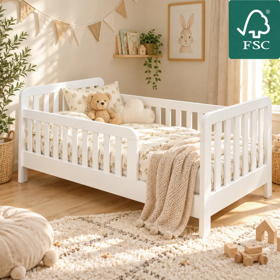 Lionherz YappyTerra Junior letto bambini 160x80 bianco spondina